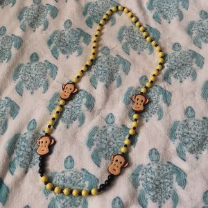 Bead beaded monkey New Orleans NOLA necklace
